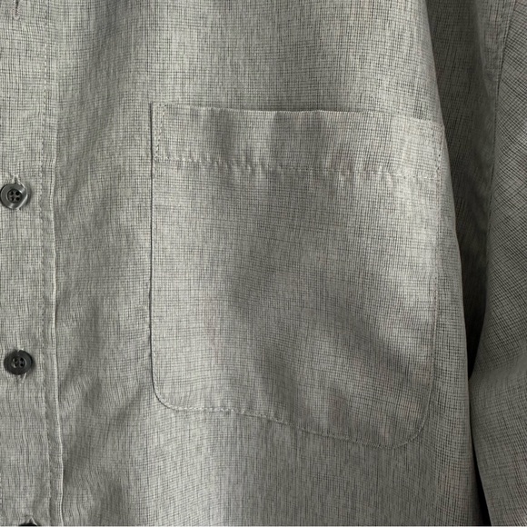 Size XXL Denver Hayes Comfort Stretch Chambray Grey Short Sleeve Dress Shirt - Picture 6 of 6